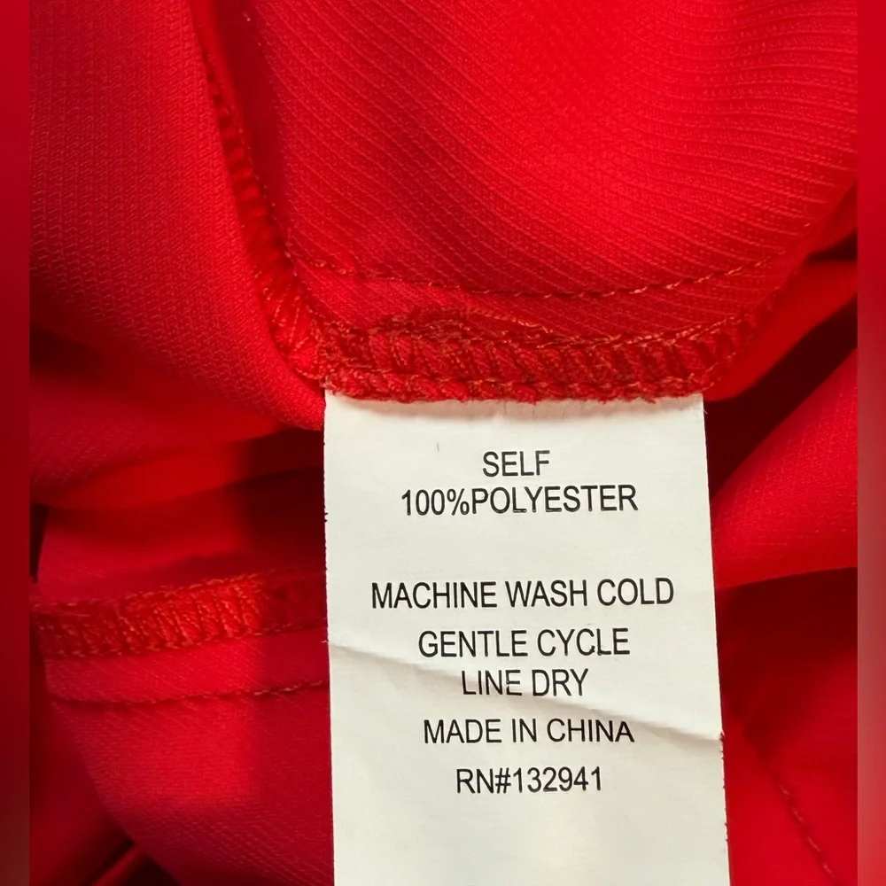 Amanda Uprichard Josephina Jumpsuit in Crimson Red - Size XS - Picture 6 of 6